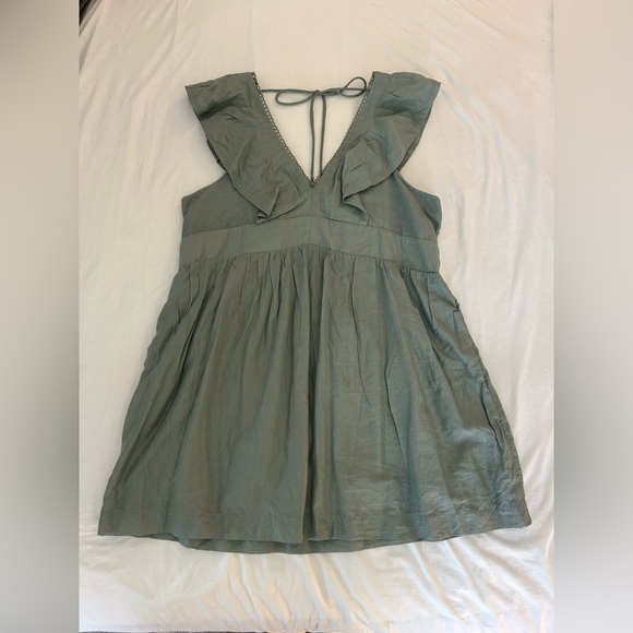 Anthropologie Dresses & Skirts - Anthropologie sage green Crochet Trim dress